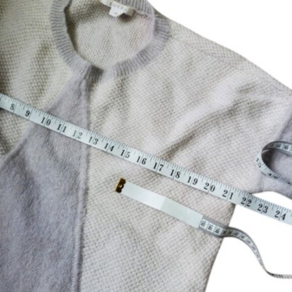 Duffy two-tone purple alpaca mohair blend cozy boxy sweater size M - Picture 5 of 6